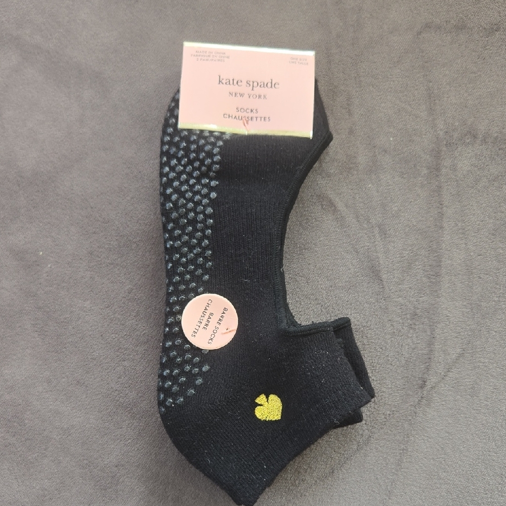 Kate Spade Black Socks with Gold Detail